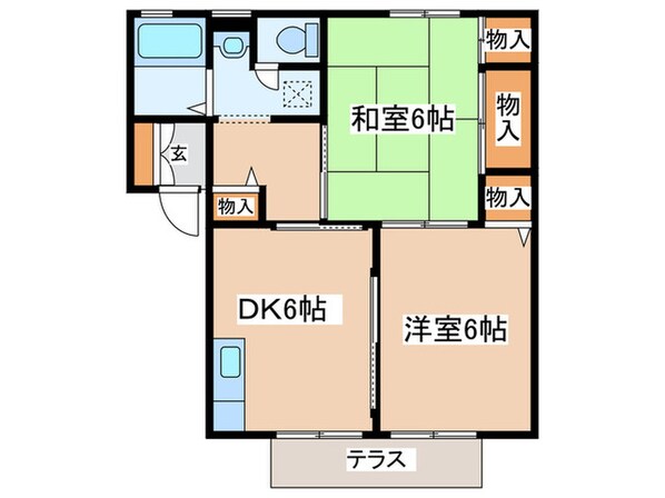 フローレス岡崎Aの物件間取画像